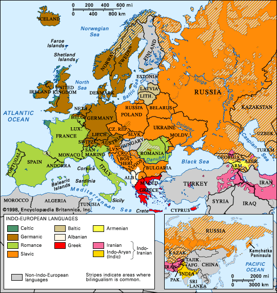 proto indo european language chart